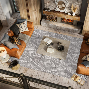 Rih Moroccan Style Diamond Area Rug